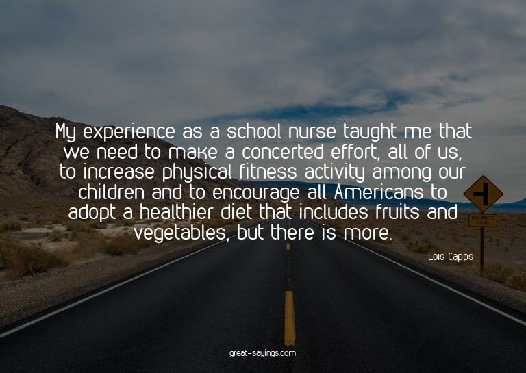 My experience as a school nurse taught me that we need