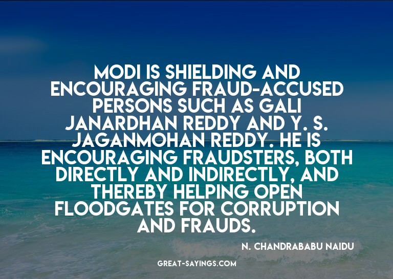 Modi is shielding and encouraging fraud-accused persons