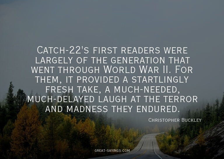 Catch-22's first readers were largely of the generation