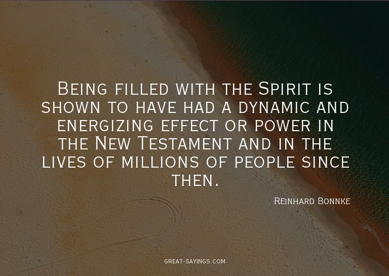 Being filled with the Spirit is shown to have had a dyn