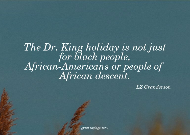 The Dr. King holiday is not just for black people, Afri