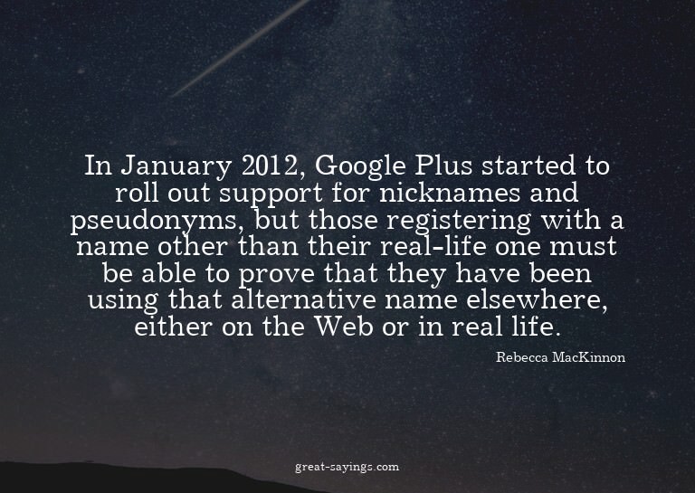 In January 2012, Google Plus started to roll out suppor