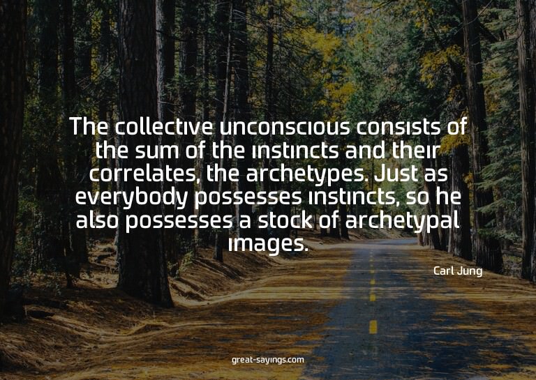 The collective unconscious consists of the sum of the i