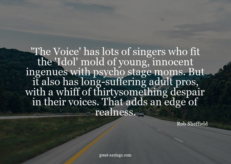 'The Voice' has lots of singers who fit the 'Idol' mold