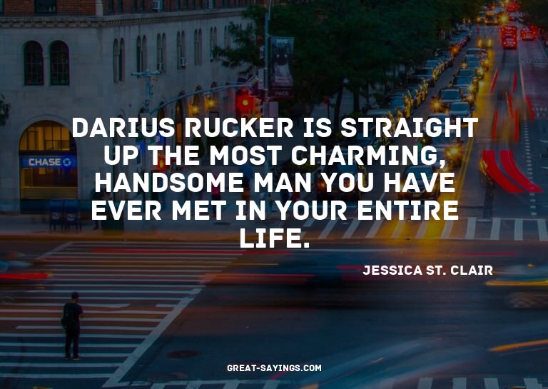 Darius Rucker is straight up the most charming, handsom