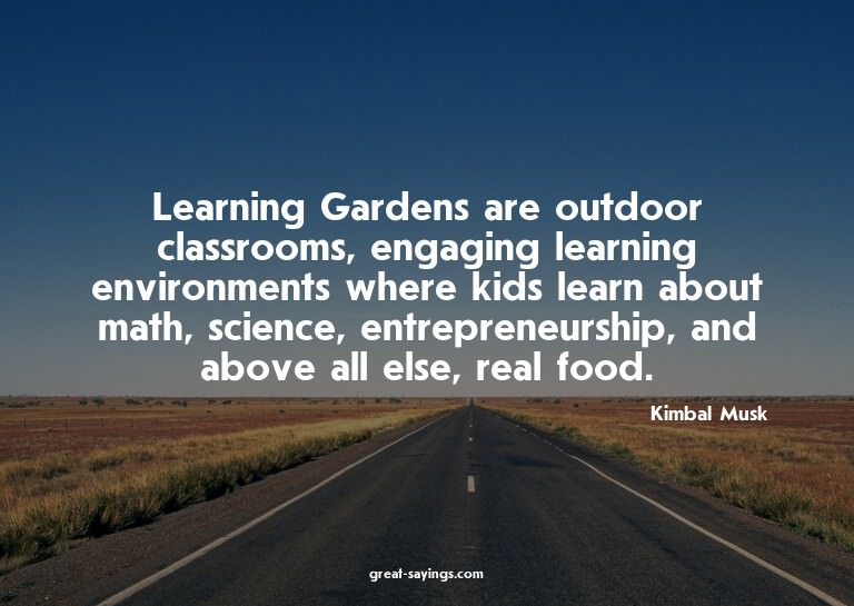 Learning Gardens are outdoor classrooms, engaging learn