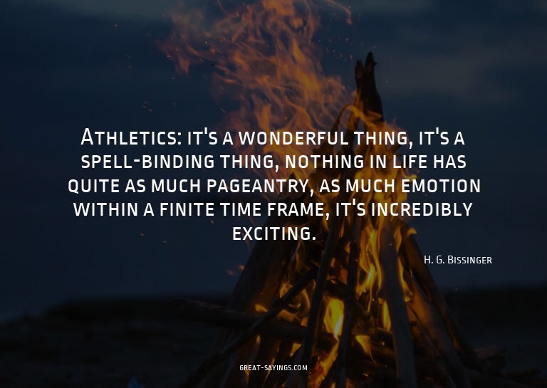 Athletics: it's a wonderful thing, it's a spell-binding