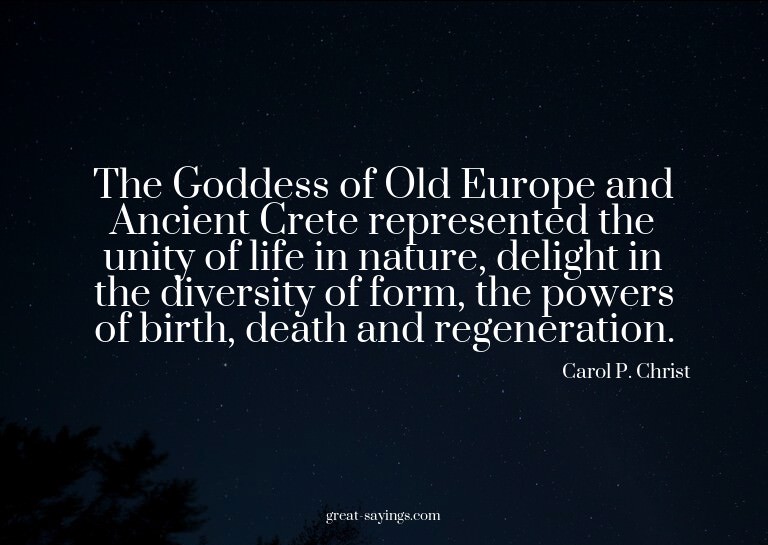 The Goddess of Old Europe and Ancient Crete represented