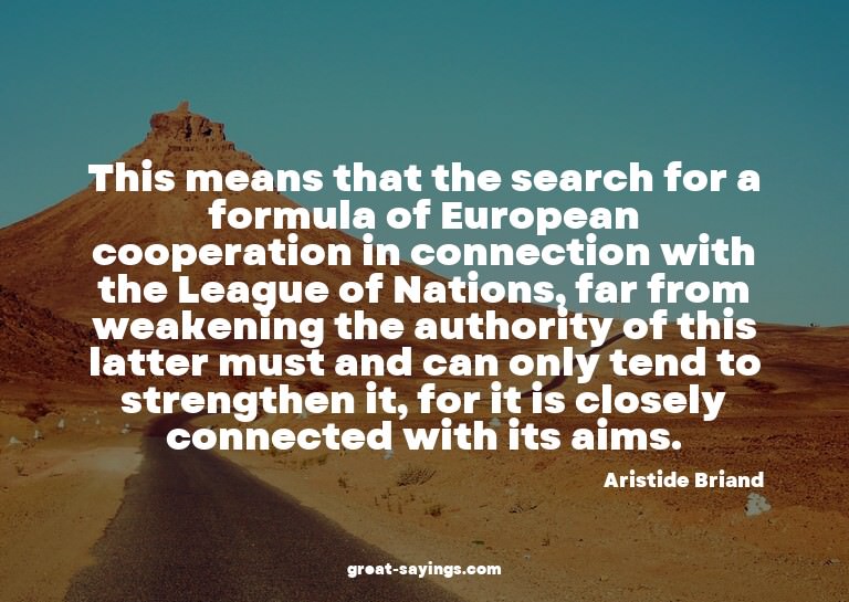 This means that the search for a formula of European co