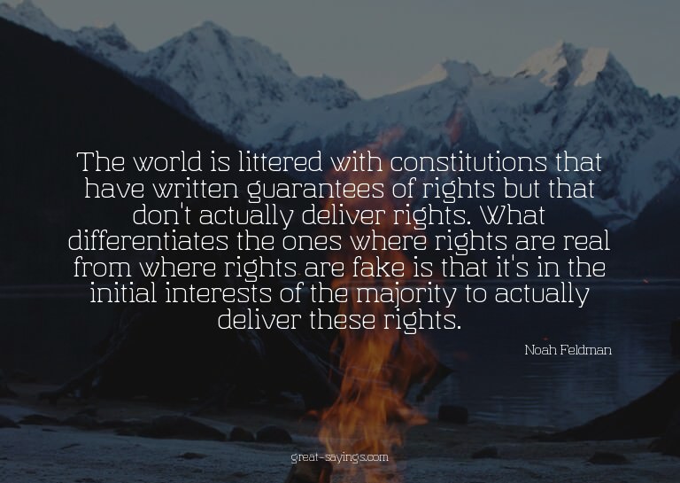 The world is littered with constitutions that have writ