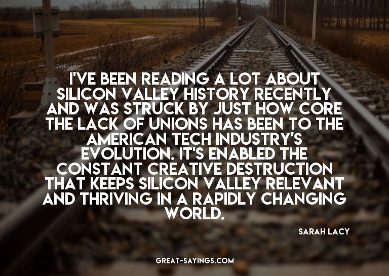 I've been reading a lot about Silicon Valley history re