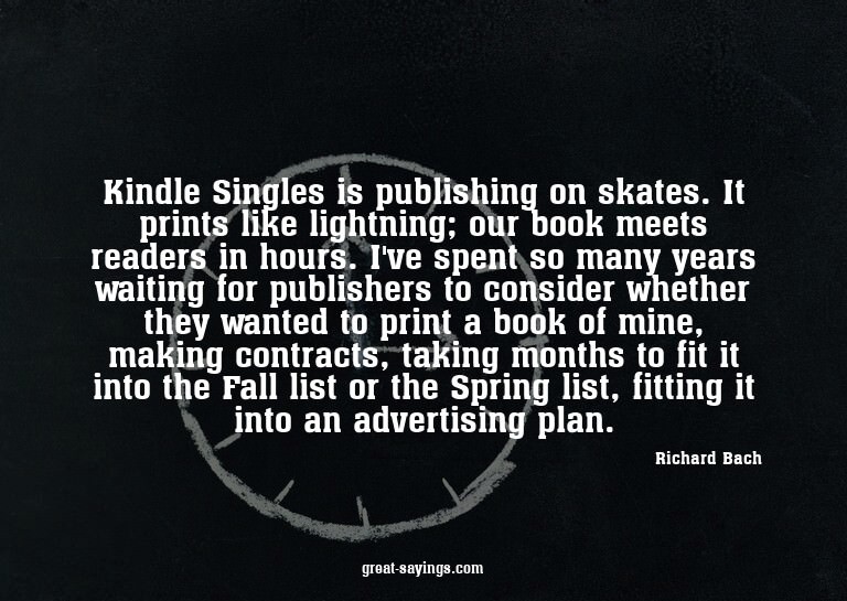 Kindle Singles is publishing on skates. It prints like