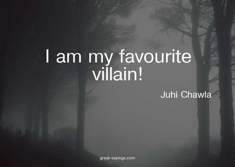 I am my favourite villain!

