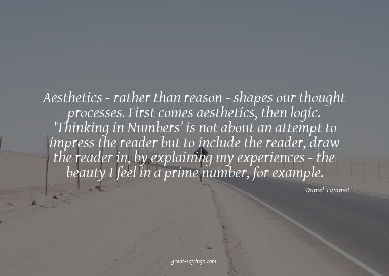 Aesthetics - rather than reason - shapes our thought pr