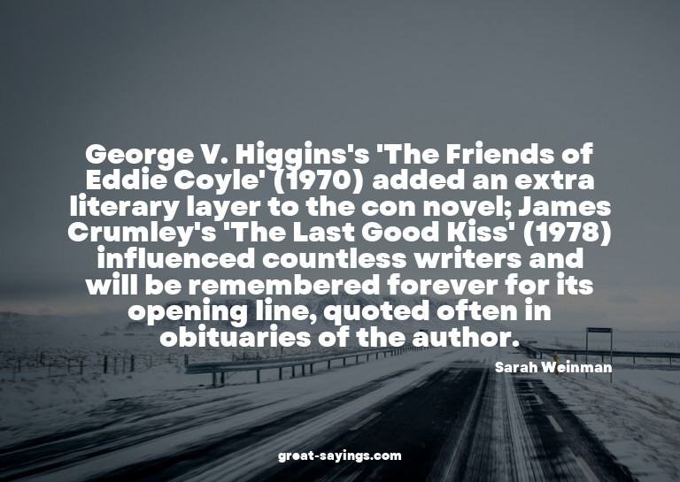 George V. Higgins's 'The Friends of Eddie Coyle' (1970)