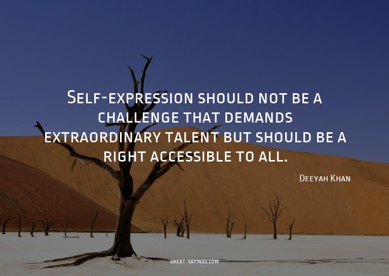 Self-expression should not be a challenge that demands