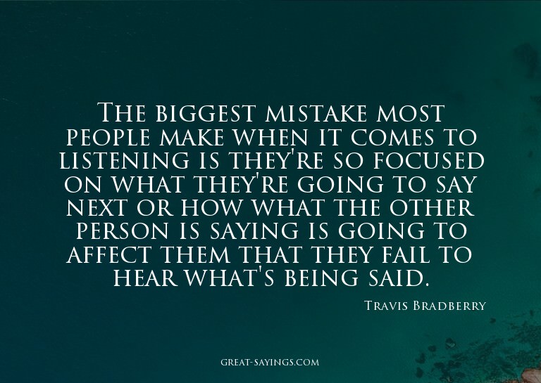 The biggest mistake most people make when it comes to l