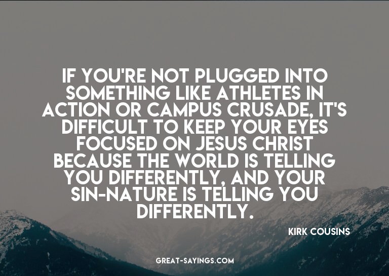 If you're not plugged into something like Athletes in A
