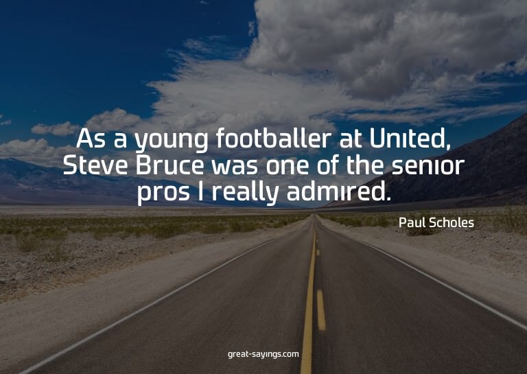 As a young footballer at United, Steve Bruce was one of
