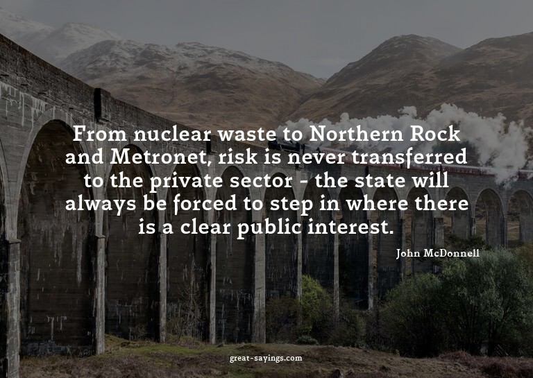 From nuclear waste to Northern Rock and Metronet, risk