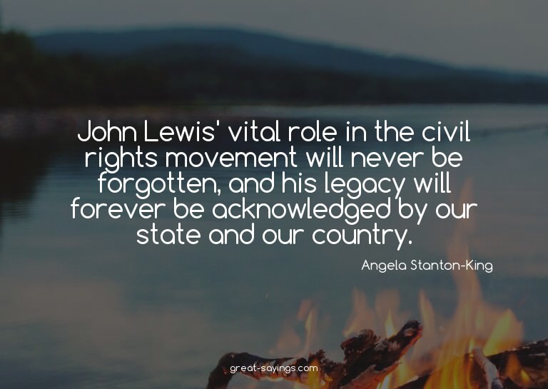 John Lewis' vital role in the civil rights movement wil
